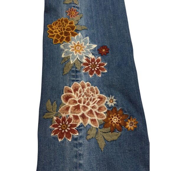 Free People x Driftwood Neptune Embroidered Denim Jumpsuit XS - Picture 14 of 16